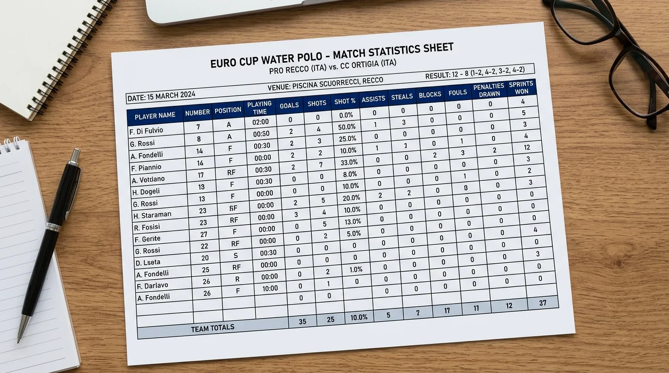 Recco при Euro Cup 2024/25 — допълнителни аналитични данни