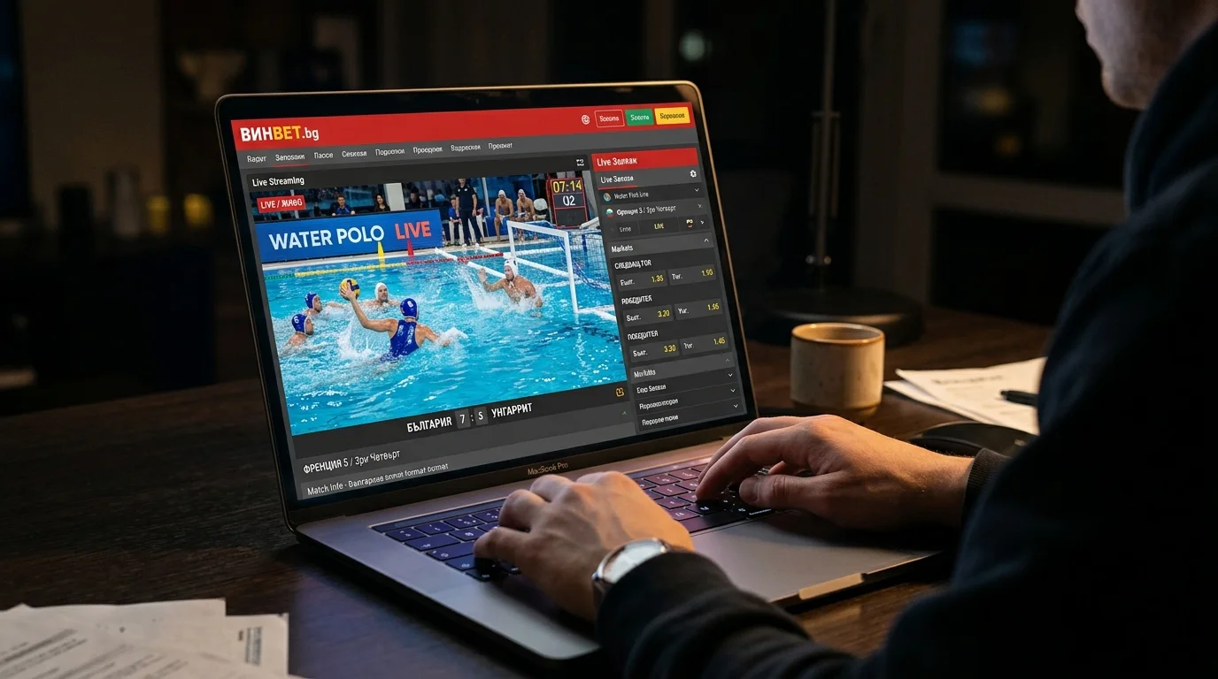 Пряко предаване на водна топка при букмейкър — live streaming в България