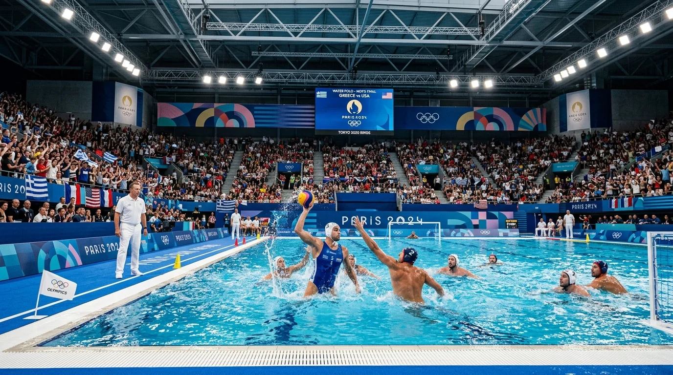 Олимпийски турнир по водна топка Париж 2024 — мач между национални отбори