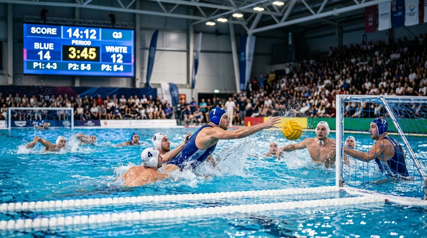 Залози на четвъртини при водна топка — анализ по периоди на мача